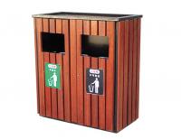 A-1104方形钢木垃圾桶|钢木垃圾桶多少钱|钢木垃圾桶价格