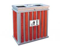 A-1403小区钢木垃圾箱|商场钢木垃圾桶