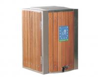 A-1402环保钢木垃圾箱|方形钢木垃圾桶