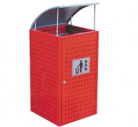 B-2704新款红色冲孔垃圾桶|家用冲孔垃圾桶